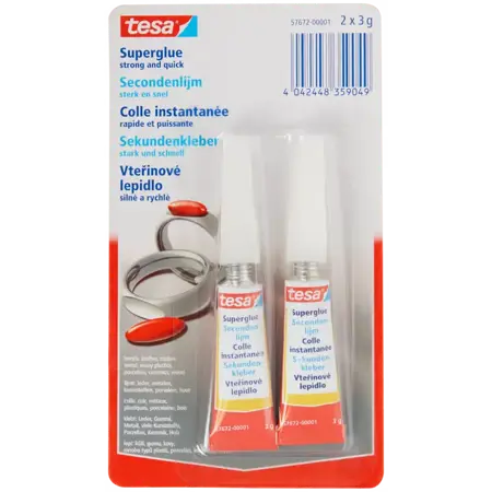 Vteřinové lepidlo Tesa 2*3g