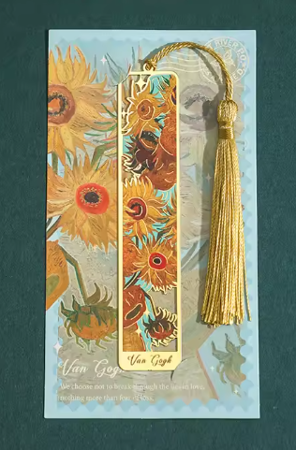 Kovová záložka Retro Floral Painting –Van gogh  Slunečnice