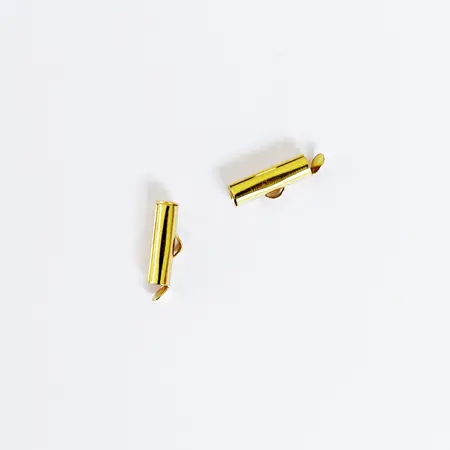 Koncovka zásuvná, zlatá, 15 mm