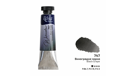 Akvarelové barvy Rosa 10 ml 747 black grape