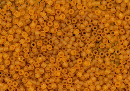 Rokajlové korálky - Round 15/0 : Transparent-Frosted Dk Topaz TR-15-2CF