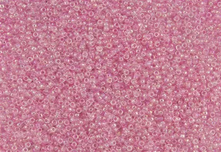 Rokajlové korálky Toho  - Round 15/0 : Transparent-Rainbow Ballerina Pink TR-11-171D