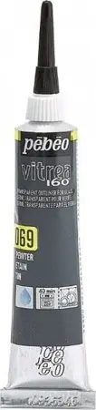 Vypalovací kontura na sklo Vitrea 20ml cínová