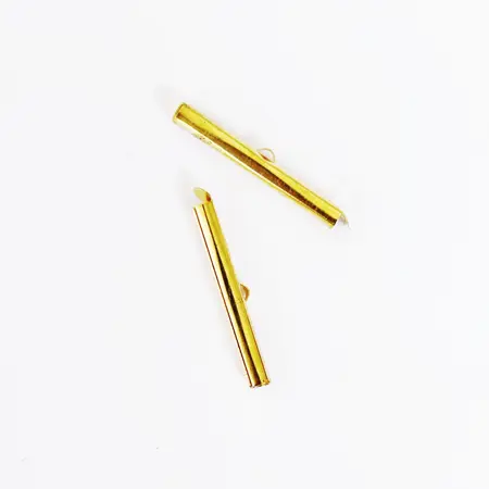 Koncovka zásuvná, zlatá, 34 mm