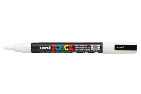 Akrylový fix Uni Posca PC-3M 0,9–1,3 mm – 01 bílá