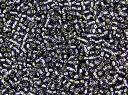 Rokajlové korálky - Round 15/0 : Silver-Lined Tanzanite TR-15-39 