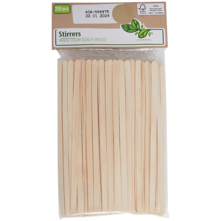 Dřevěné míchací tyčinky