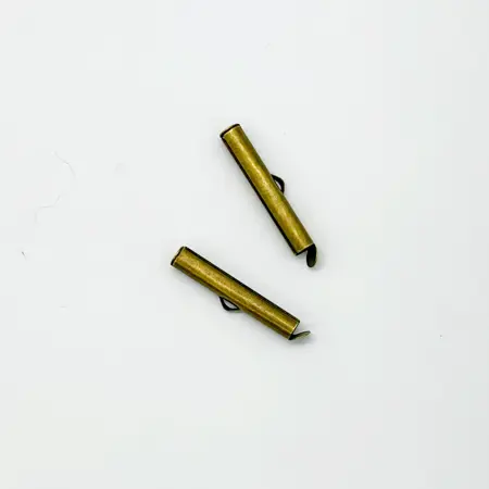 Koncovka zásuvná , starozlatá, 25mm