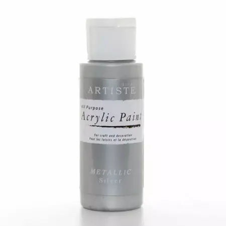 Akrylové barvy Artiste 59ml metal stříbrná