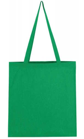 Bavlněná taška s dlouhým uchem zelená / peagreen 38x42cm