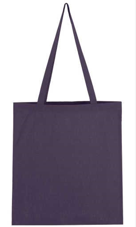 Bavlněná taška s dlouhým uchem fialová tmavá / purple 38x42cm