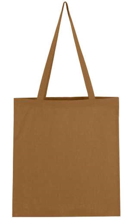 Bavlněná taška s dlouhým uchem bronzově hnědá / medal bronze 38x42cm