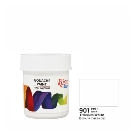 Kvašová barva Rosa 901 titanium white 40ml 