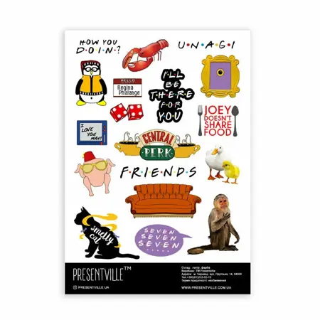 Sada samolepek Friends