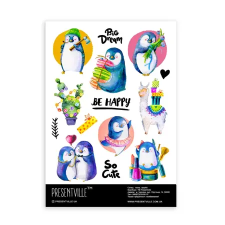 Sada samolepek Tučňáci