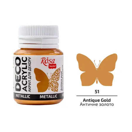 Akrylová barva Rosa Decor 20 ml –  251 Antique Gold