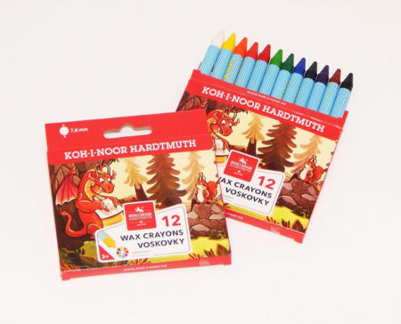 Voskovky KOH-I-NOOR Wax Crayon 12ks