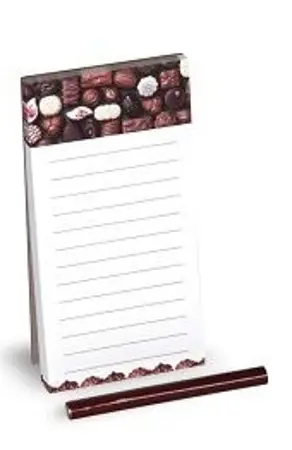 Magnetický trhací zápisník s tužkou čokoláda
