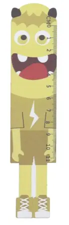 Dřevěná pravítka Příšerky 15cm Žlutá 