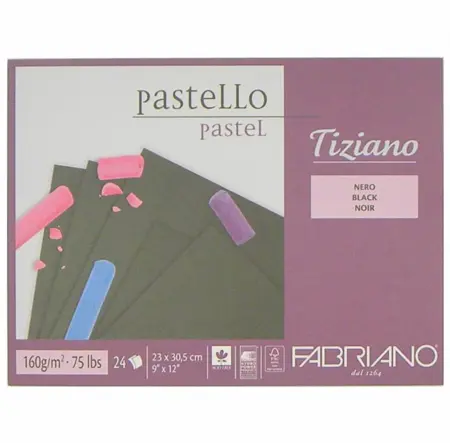 Blok pro pastel Tiziano černý 23x30,5cm 160g