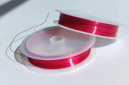 Dekorační drátek Ø0,5 mm karmínová