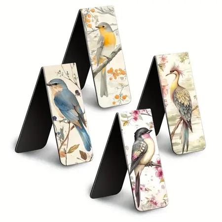 Magnetické záložky 4ks Ptáci