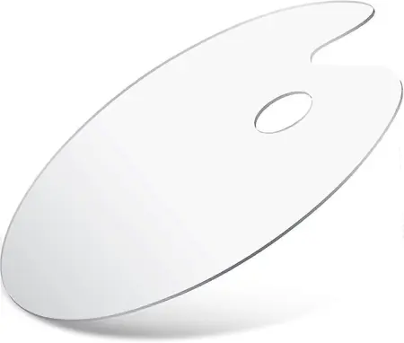 Akrylová paleta průhledná ovál 20*30cm