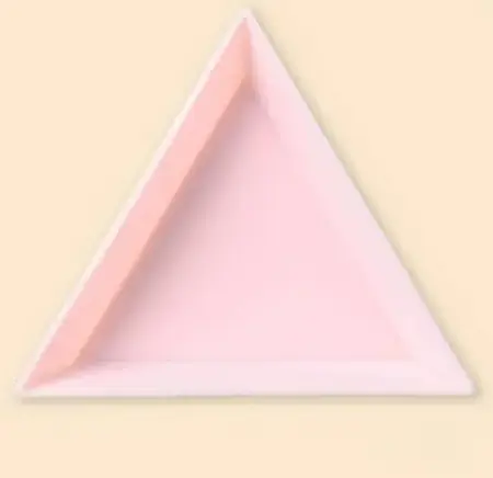 Trojúhelníková mistička na korálky růžová