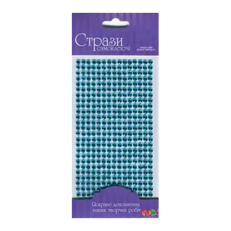 Samolepící třpytivé kamínky 5mm 375ks –  Light Blue