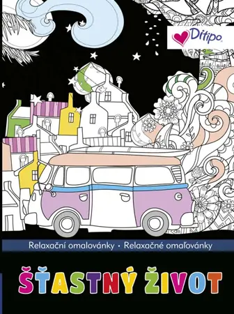 Relaxační omalovánky zlacené - Šťastný život  