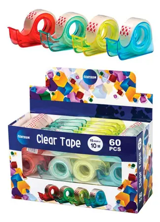 Průhledná páska COLOUR  Tyrkysová 