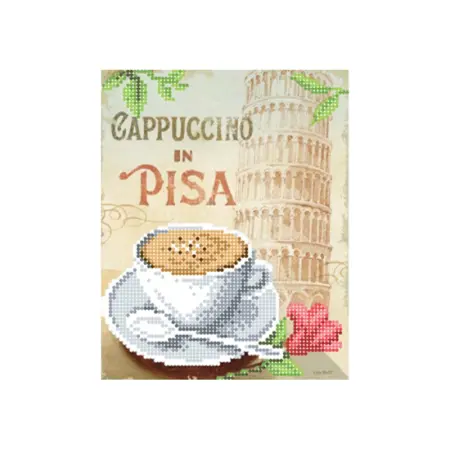 Cappuccino in Pisa  Předtištěné plátno pro korálkové vyšívání (bez korálků)