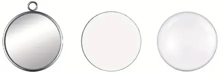 Bižuterní lůžko na přívěsek kulaté 16 mm + sklíčko 