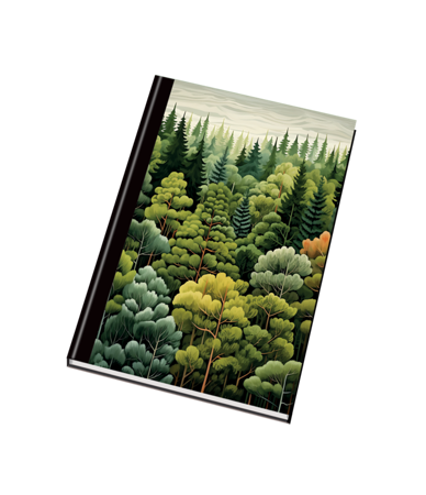 Záznamní kniha A4 96ls čistá les