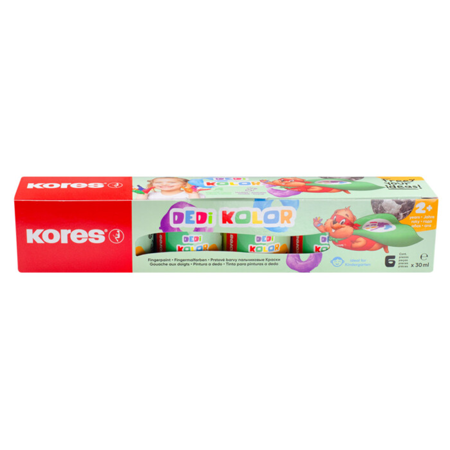 Prstové barvy Kores Dedi Kolor 6ks
