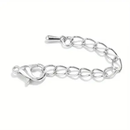 prodlužovací řetízek s karabinkou Stříbrná 