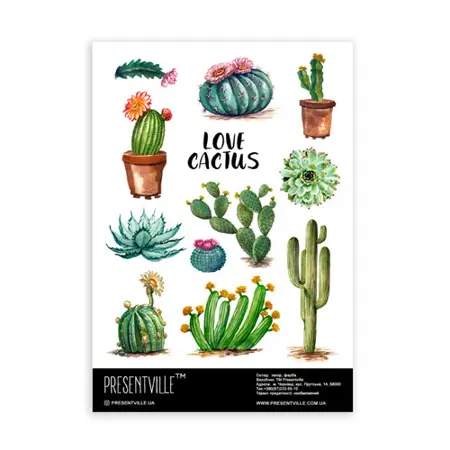 Sada samolepek Kaktusy