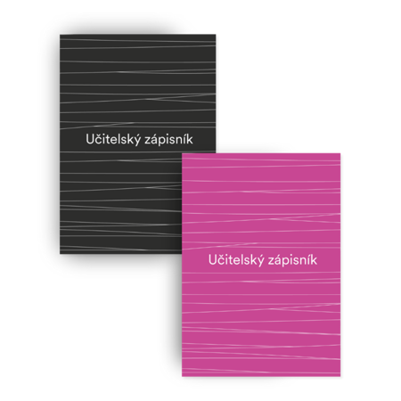 Učitelský zápisník A6 80ls černý-růžový
