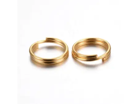 dvojité spojovací kroužky 8mm zlatá