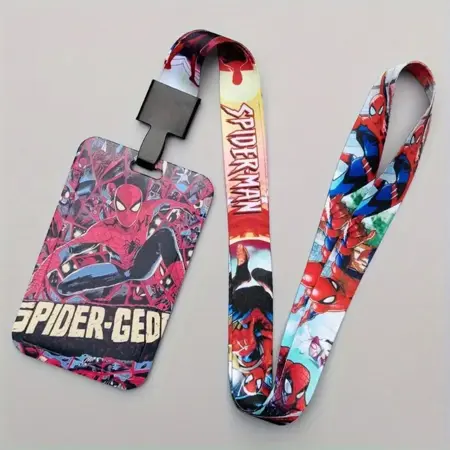 Šňůrka na krk s karabinou a poutkem, pouzdro na kartu Spider-Man