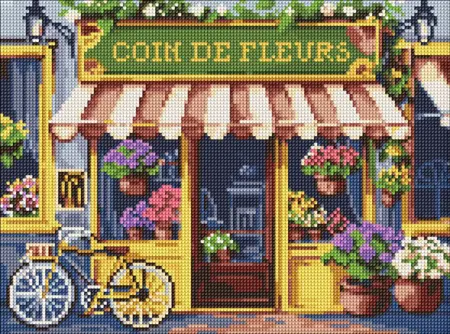 Diamantová mozaika - Květinový koutek 30х40 AMO8149