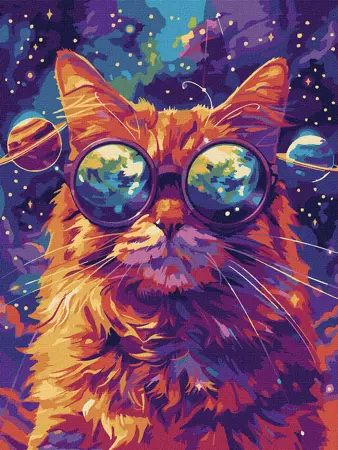 Malování podle čísel - Hvězdné brýle 30х40cm