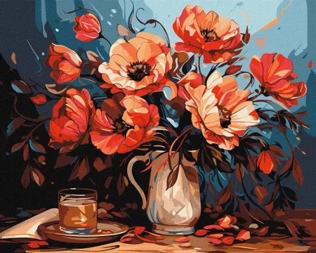 Malování podle čísel - Barevné vlčí máky 40х50cm