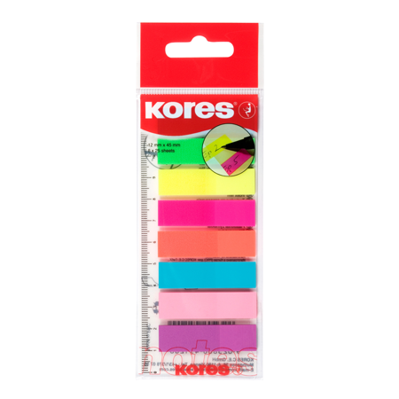        Samolepicí záložky Kores 8x25ls neon
