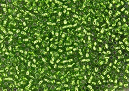 Rokajlové korálky - Round 11/0 :  Silver-Lined Peridot TR-11-27