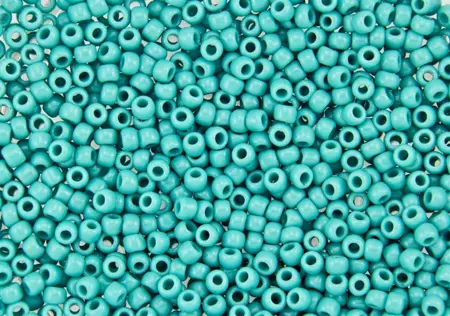 Rokajlové korálky - Round 11/0 :  Opaque Turquoise TR-11-55