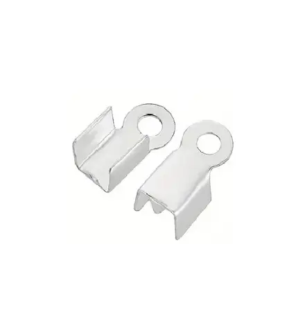 Zamačkávací koncovka – Bílý  Kov (3,5 × 9 mm, 6 ks)