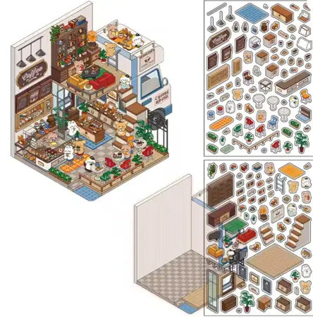 Sada samolepek – Kavárna na kolečkách