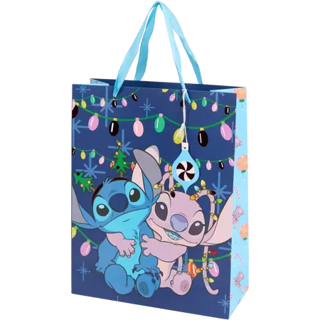 Dárková taška Stitch – 26 × 34 × 12 cm modrá