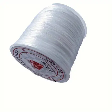 Elastická nit pro korálkování – průhledná, 45 m, silná a pružná